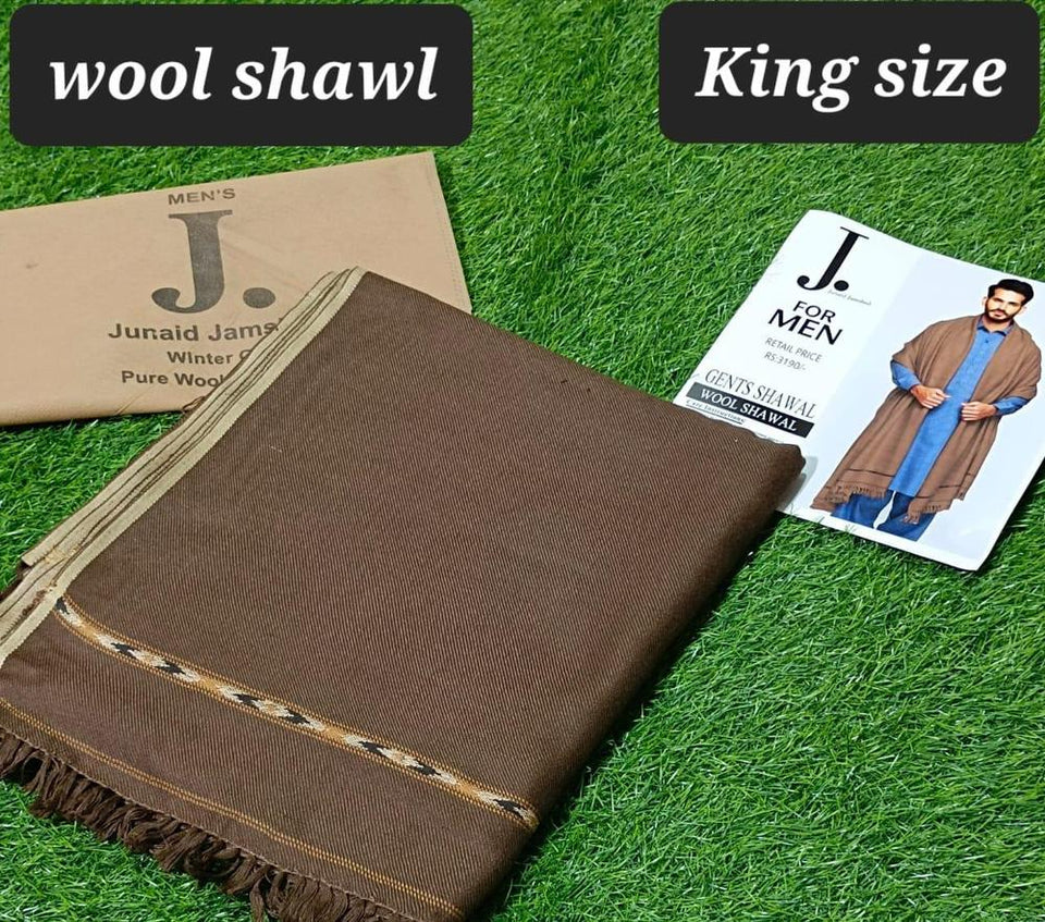 1 Pc Men's Woolen Plain Shawl