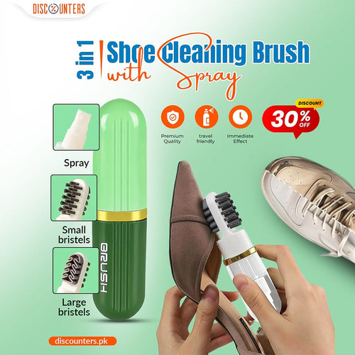 3 In 1 New Shoes Cleaning Brush with Spray