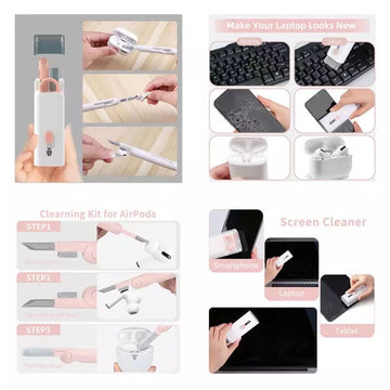 7 In 1 Cleaning Brush Set, Multifunctional Phone Keyboard Cleaning Kit